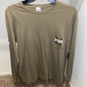 🦖Army Green PINK Pocket Long-Sleeve T-Shirt🌴